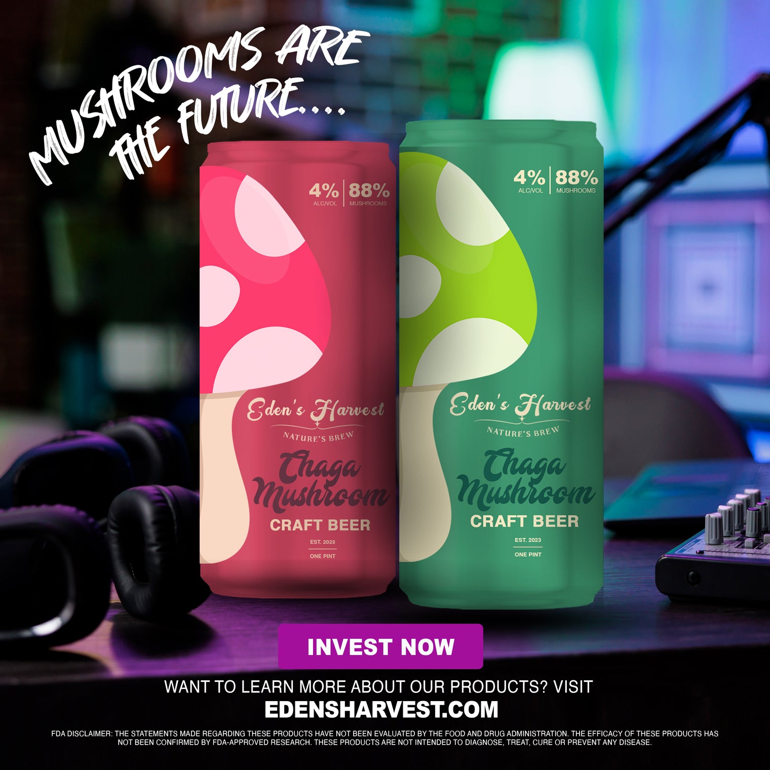 Introducing Eden's Harvest: A Healthy Mushroom Beer Brand for Millennials & Gen Z